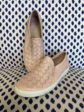 Ecco pink slip on shoes size 7